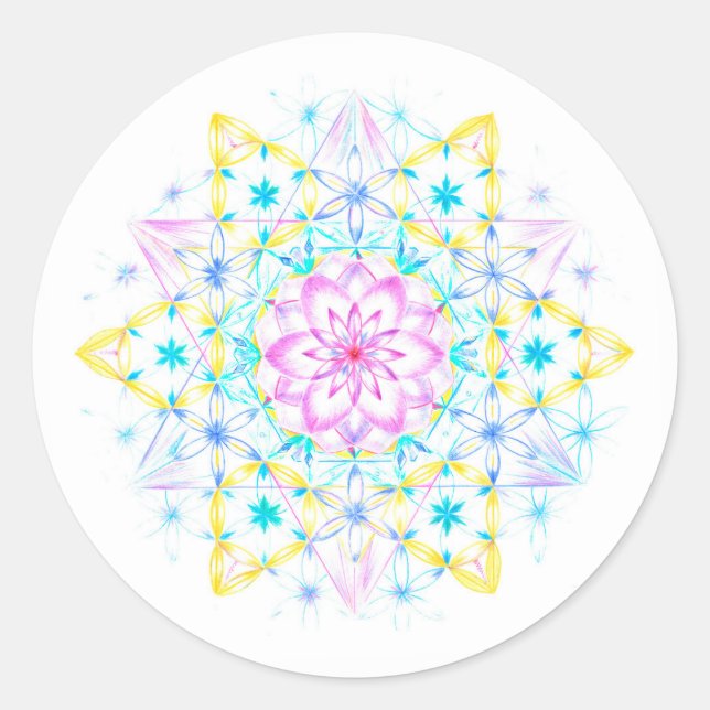 Star Child healing Classic Round Sticker (Front)