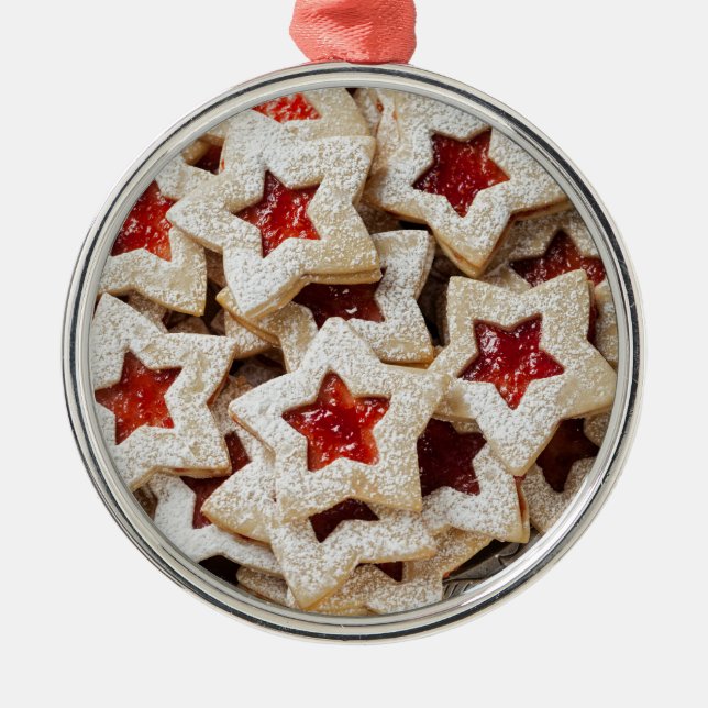 Star Christmas Cookies Metal Tree Decoration (Front)