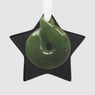 Star Christmas Kiwi Greenstone Decoration