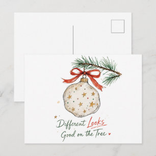 Star Christmas Ornament Watercolor Postcard
