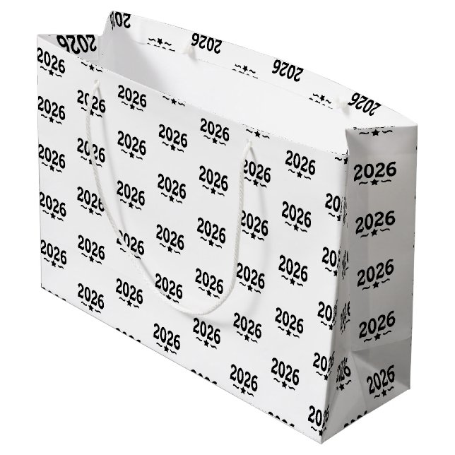 Star Class of 2026 Graduation Large Gift Bag (Back Angled)
