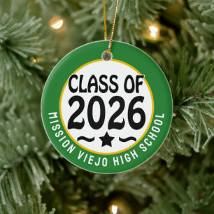 Star Class of 2026 Photo Graduation Ceramic Tree Decoration