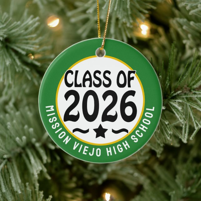 Star Class of 2026 Photo Graduation Ceramic Tree Decoration (Tree)