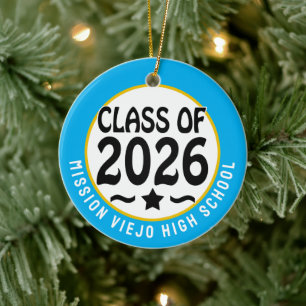 Star Class of 2026 Photo Graduation Ceramic Tree Decoration