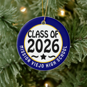Star Class of 2026 Photo Graduation Ceramic Tree Decoration