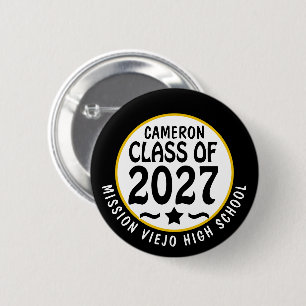 Star Class of 2027 Graduation 6 Cm Round Badge