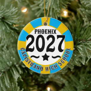 Star Class of 2027 Photo Graduation Ceramic Tree Decoration