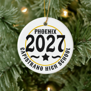 Star Class of 2027 Photo Graduation Ceramic Tree Decoration