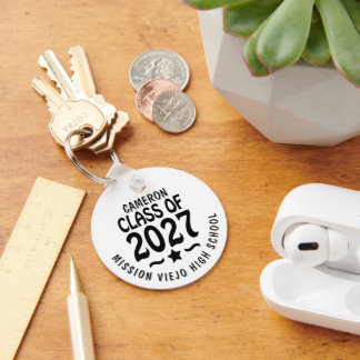 Star Class of 2027 Photo Graduation Key Ring