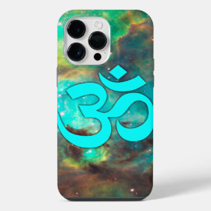 Star Cluster Aqua Om Symbol iPhone 14 Pro Max Case