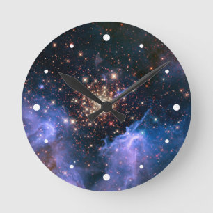 Star Cluster NGC 3603 (Hubble) Round Clock
