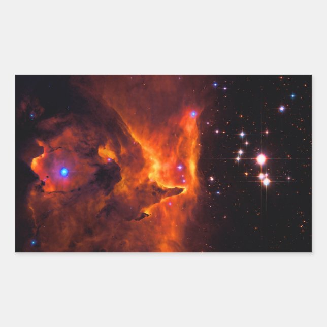 Star Cluster Pismis 24, core of NGC 6357 Rectangular Sticker (Front)