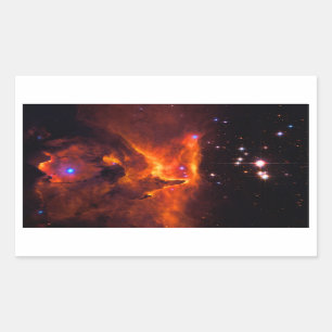 Star Cluster Pismis 24, core of NGC 6357 Rectangular Sticker