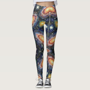 Star Clusters Dark Space Dust Galaxy Leggings