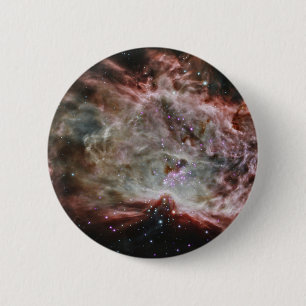 Star Clusters In The Centre Of The Flame Nebula. 6 Cm Round Badge