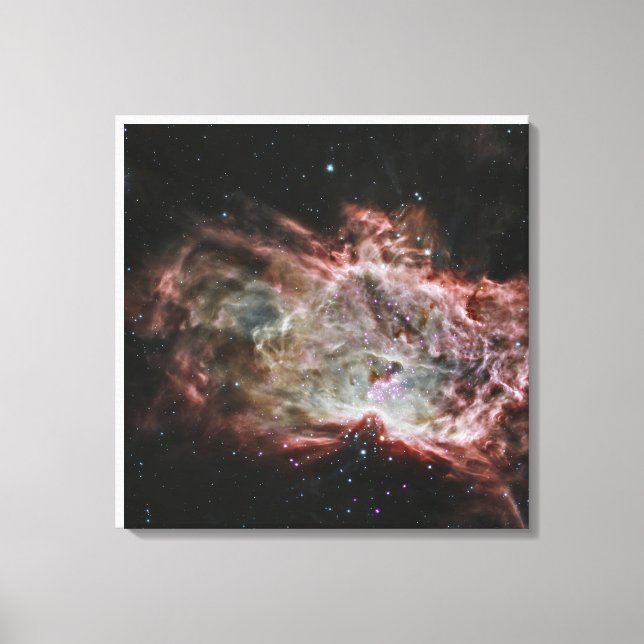 Star Clusters In The Centre Of The Flame Nebula. Canvas Print (Front)