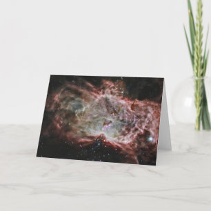 Star Clusters In The Centre Of The Flame Nebula. Card