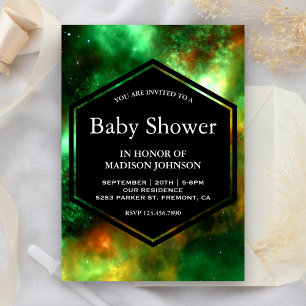 Star Clusters Space Galaxy Baby Shower Invitation