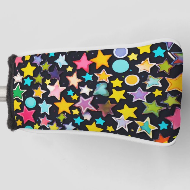 Star Colour Golf Head Cover – Cosmic Style (Front)