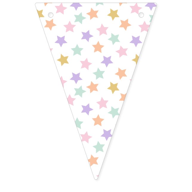 Star Confetti (Pastel) Bunting (First Flag)