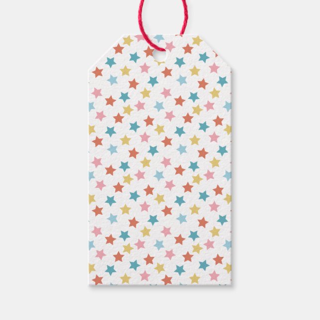 Star Confetti (Retro) Gift Tags (Front)