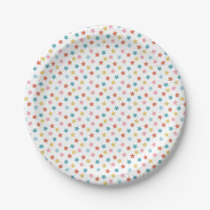 Star Confetti (Retro) Paper Plate