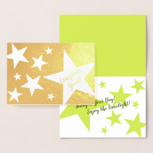Star Covered Real Foil Congratulations Grad Card