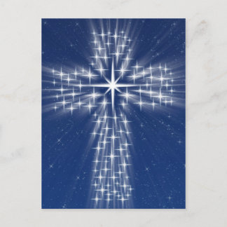 Star Cross #6 - Postcard Vertical Blue