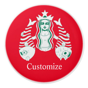 Star-Crown Queen Mermaid Thunder_Cove Ceramic Knob