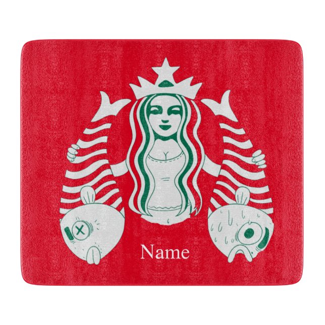 Star-Crown Queen Mermaid Thunder_Cove Cutting Board (Front)