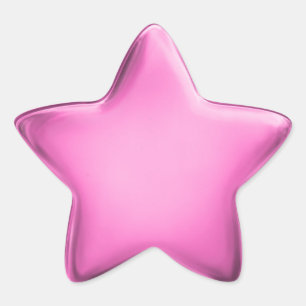 Star Custom Premium 3D Blank Award Medal Pink Sticker