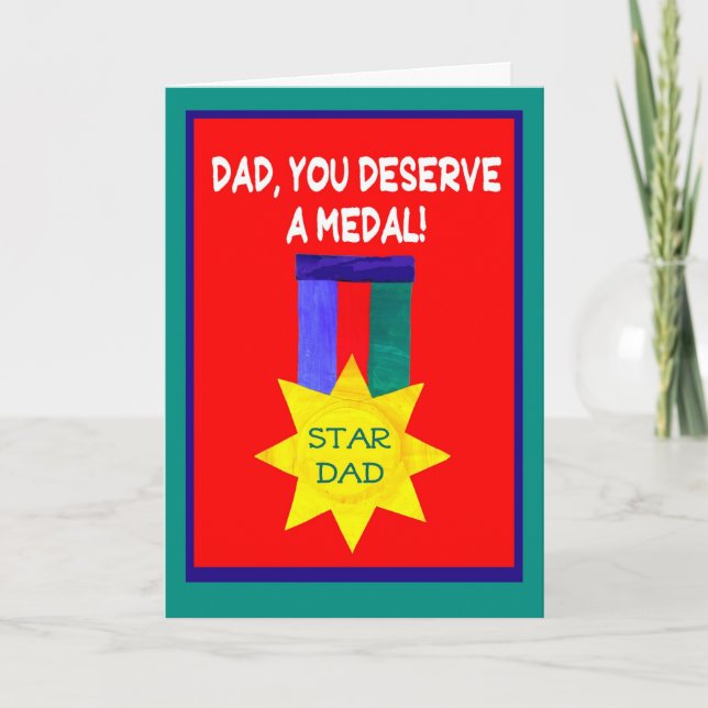 'Star Dad' Father's Day Card (Front)