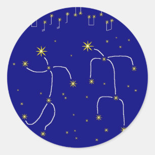 Star Dance Classic Round Sticker