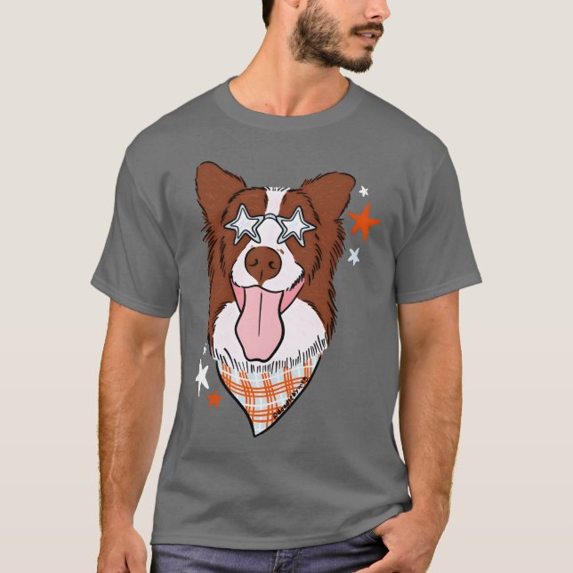 Star Dog funny family T-Shirt (Front)