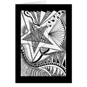Star doodle card