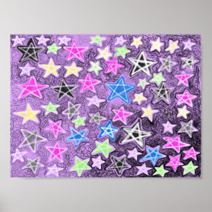 Star Doodle Sketch Art Poster