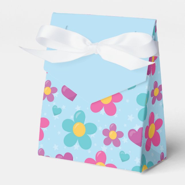Star-Dusted Blooms Favour Box (Front Side)