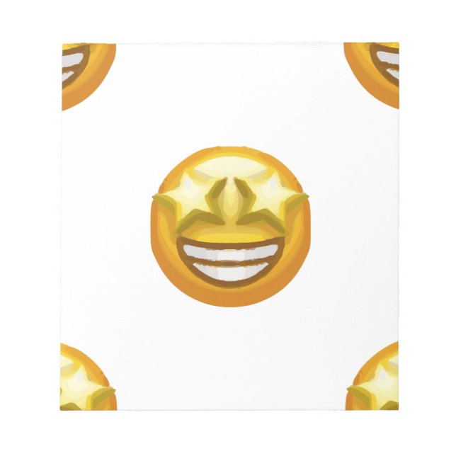 star eyes emoji notepad (Front)