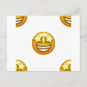 star eyes emoji postcard