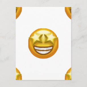 star eyes emoji postcard