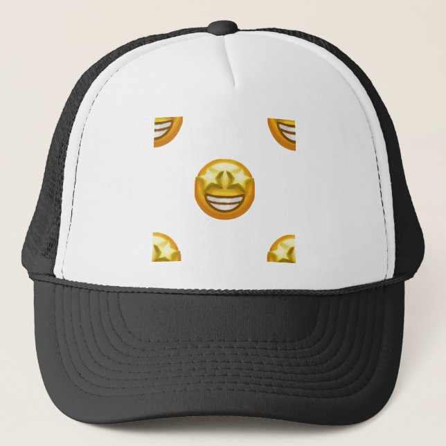 star eyes emoji trucker hat (Front)