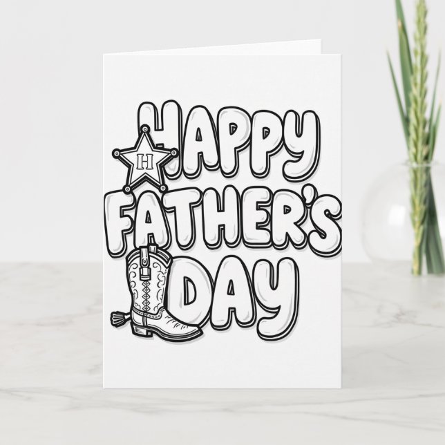 Star Fathers Day Card (Front)