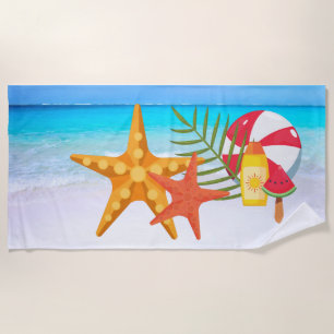 Star fish Beach Towel