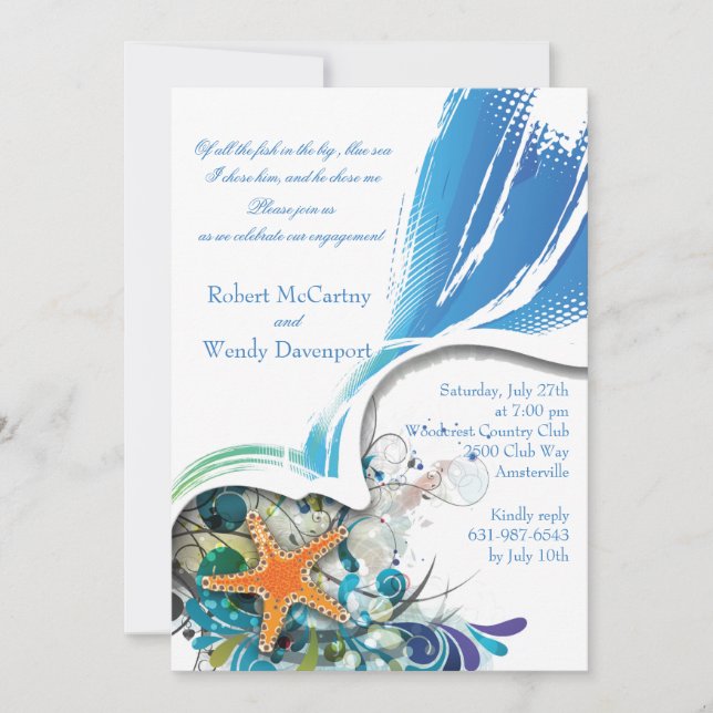 Star Fish Invitation (Front)