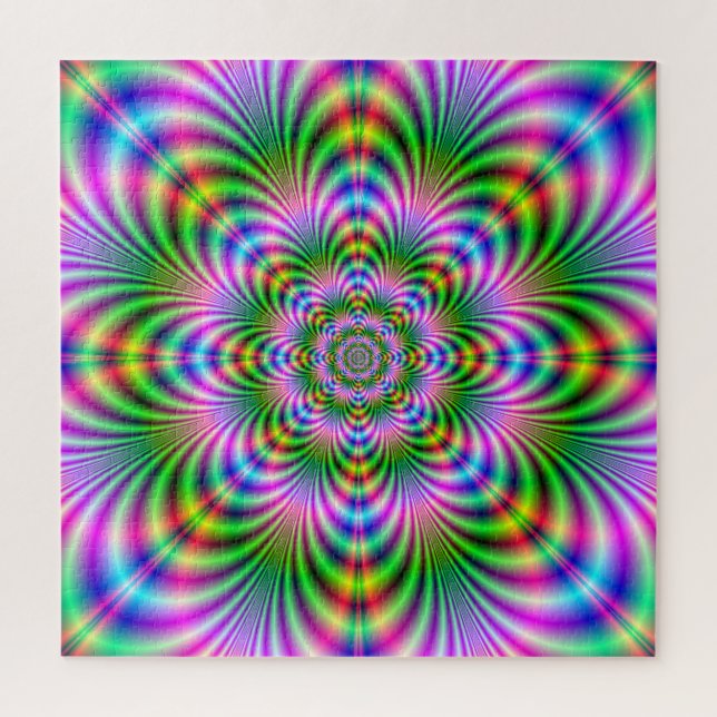 Star Flower in Neon Jigsaw Puzzle (Vertical)