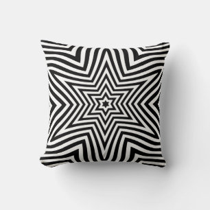 Star Flower Optical Square Cushion