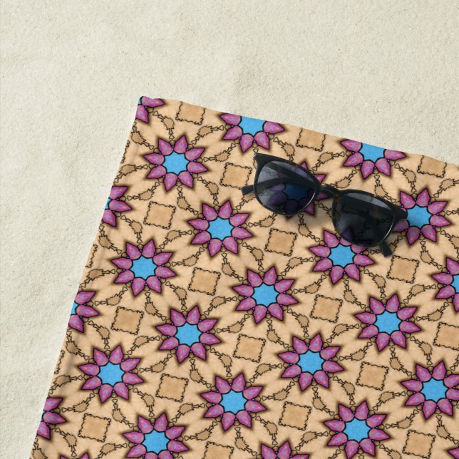 Star Flower Power Beach Towel (In Situ)