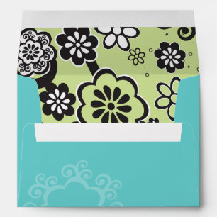 STAR FLOWERS Bat Mitzvah Invitation Envelope