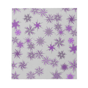 star flowers in christmas 2022 soft purple silver  notepad