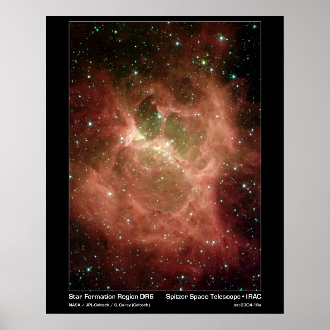 Star Formation Region DRS – Spitzer Telescope Poster (Front)